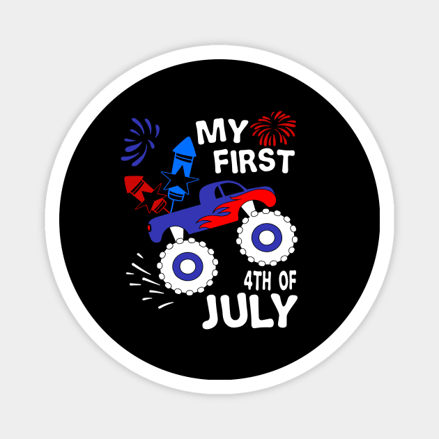 My first 4th of july..family matching gift idea Magnet by DODG99